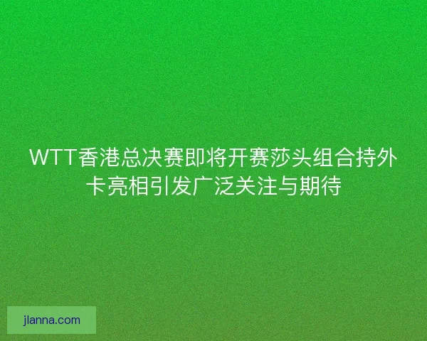 WTT香港总决赛即将开赛莎头组合持外卡亮相引发广泛关注与期待